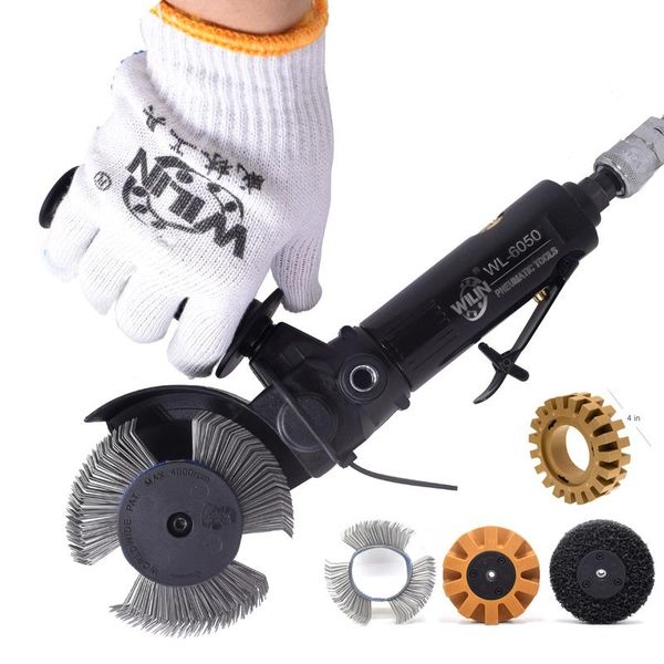 

pneumatic tools wl-6050 tool wheel rubber air car rust remove derusting glue removal wire utility surface blaster