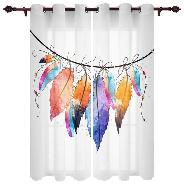 

translucent curtains feather color valance window curtains living room bedroom