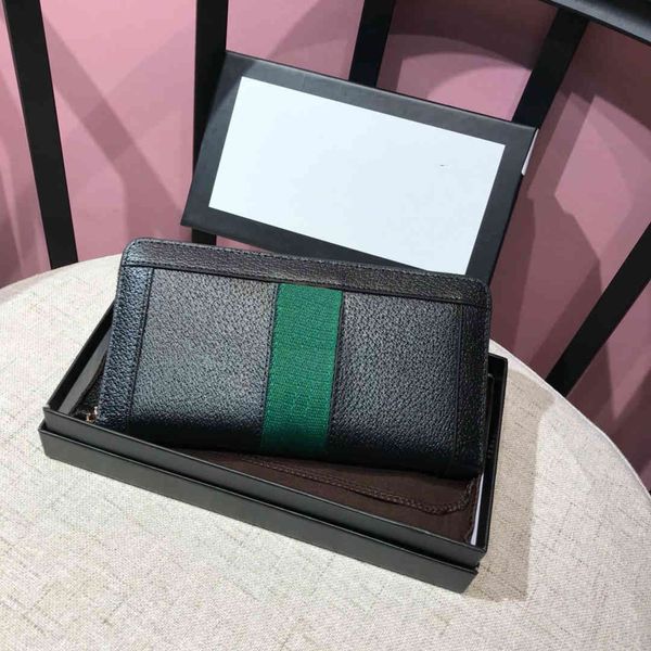 

wholesale wallet long holders genuine leather credit card case old flower colored edges coin purse pouch zipper quilted soft mini wallets, Red;black