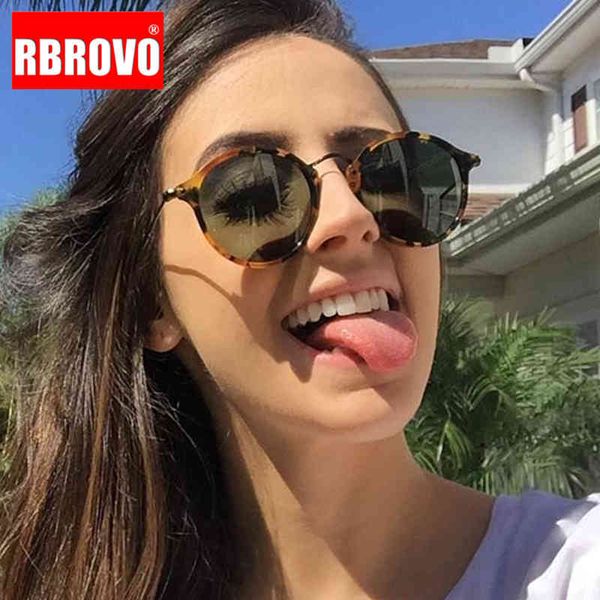 

rbrovo fashion round designer sunglasses for women/men vintage oculos de sol, White;black