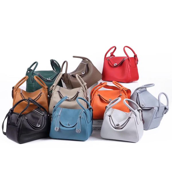 

first layer cowhide lady lin dy bag fashion leather one shoulder messenger bagluxury and fashion women's portable shoulder bag