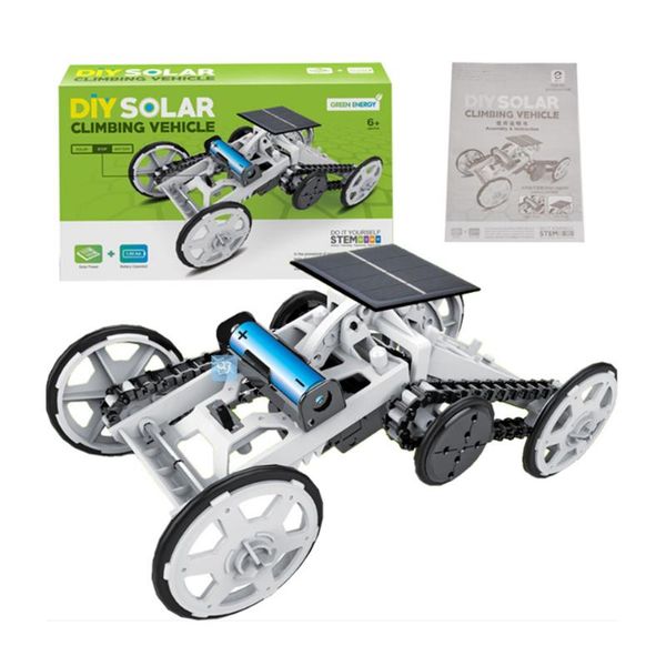 

party masks science toys kit diy 4wd climbing vehicle motor car solar powered building for kids boys girls
