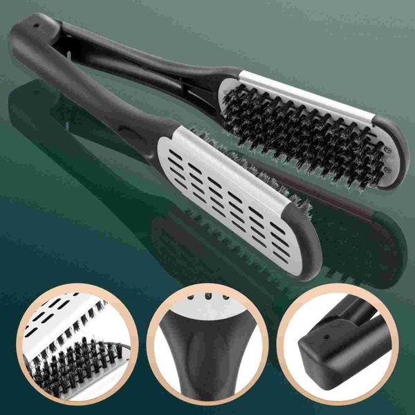 

hair brushes 1pc ceramic high temperature resistant comb straightener brush, Silver