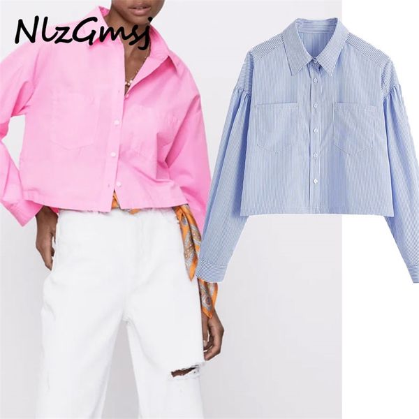 

blouse women shirts long sleeve button up white shirt woman fashion pockets pink summer blouses 04 210628