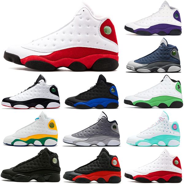 

man basketball shoes 13 13s atmosphere aurora green black cat bred chicago purple flint he got game hyper royal lucky playground trainers sp