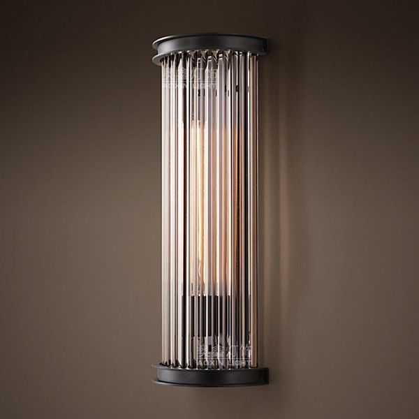 

wall lamp american minimalist retro industrial style tv background mirror front bedroom bedside crystal decorative