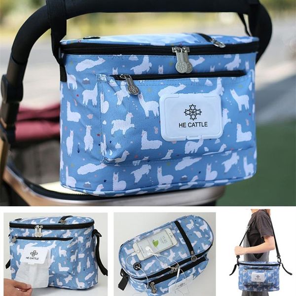 

stroller parts & accessories baby bag mommy organizer nappy diaper pram large capacity bottle holder carriage cart
