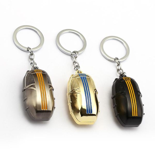 

keychains jewelry game battleground backpack keychain bag pendants metal keyring chaveiro accessory, Silver
