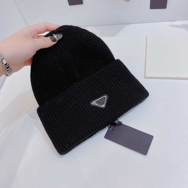 

p designer beanie cap luxury hat knitted caps winter cashmere casual outdoor ski hats, Blue;gray
