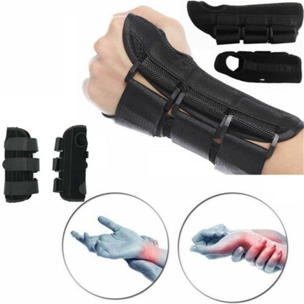 

2021 new sports wrist support brace carpal tunnel support men sports splint arthritis sprain breathable band wrist, Black;red