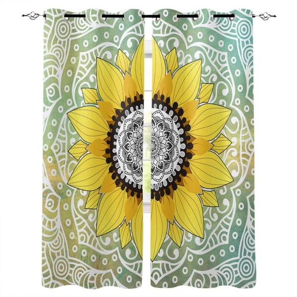 

curtain & drapes colorful flower sunflower mandala design home decor modern curtains for living room bedroom textile window