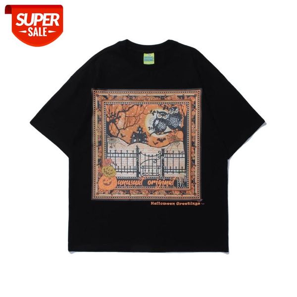 

SEVEYFAN 2021 Men's T-shirt Theme Painting Short Sleeve Hip Hop Cotton Casual Harajuku Streetwear Top Tee Tshirts #E45u, White;black