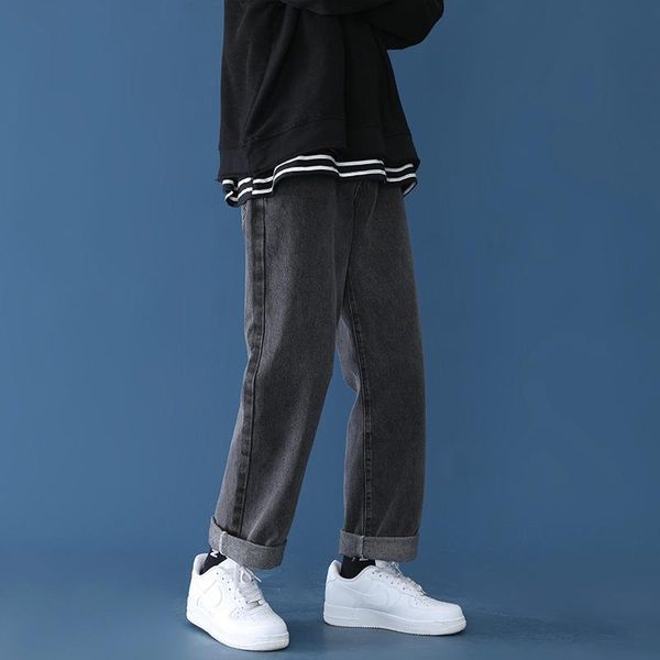 

men's vintage jeans straight plus size hip hop blue jean for men solid mens denim pants men fashion trousers