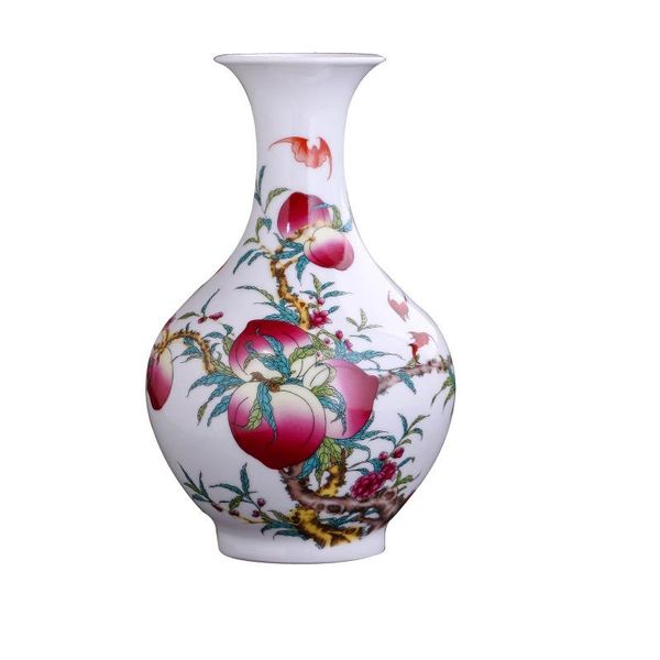 

vases the peach leaf vase antique porcelain handpainting flower pot for surprise life crafts gift