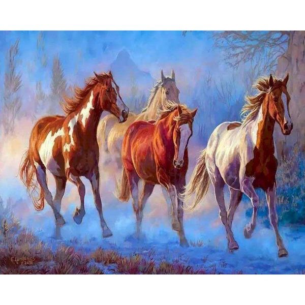 

ruopoty diy paint by numbers horse oil painting by animals number on canvas handmade gift for unique gift home decors art
