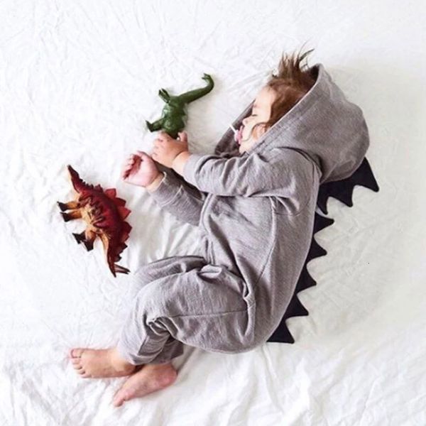 

2021 new cartoon dinosaur rompers spring autumn newborn girl onesies long sleeve cotton hoodie baby boys clothes 0-18 months 24oj, Blue