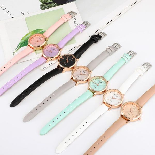 

women watches trendy style diamond pattern diamond dial quartz watch simple thin belt women's watch montre femme *a, Slivery;brown