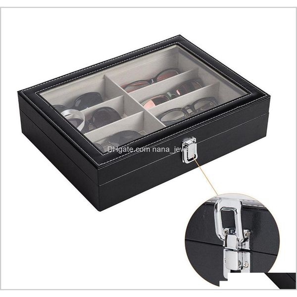 

eyeglass sunglasses storage box with window imitation leather glasses display case storage organizer c sqczvj 153wf braxw