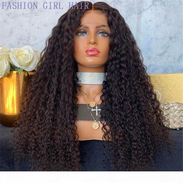 

360 lace frontal wig pre plucked with baby hair brazilian kinky curly lace front wigs black brown blonde synthetic hair wig for black women