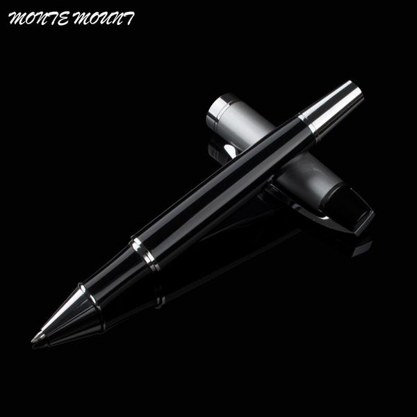 

gel pens luxury gift pen promotion smooth black and silver metal roller ball with case 0.5mm ballpoint