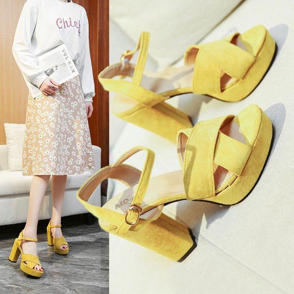 

sandals 2021 brand elegant women high heels pumps super heel 13cm women's banquet waterproof platform toe, Black