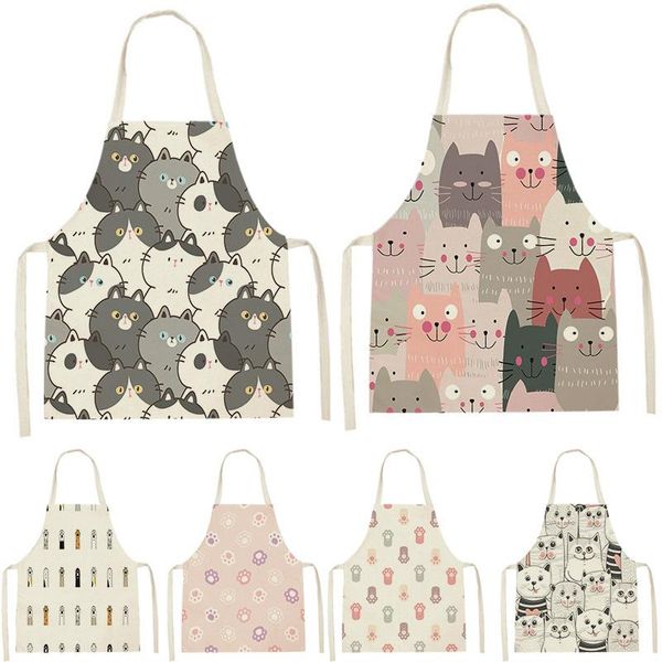 

aprons cute cartoon pattern anti-fouling kitchen overalls modern minimalist apron child accessory work