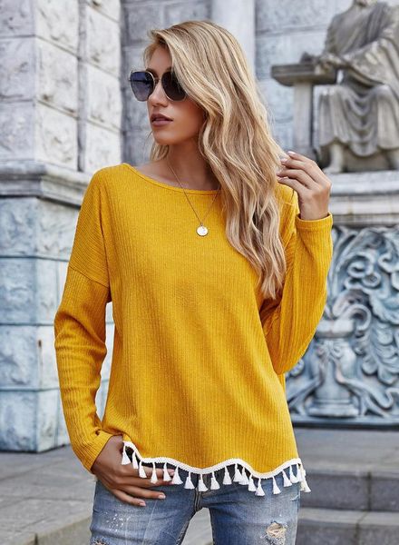 

women's t-shirt fashion casual loose streetwear pullover o-neck long sleeve women spring autumn yellow gray red clothing, White