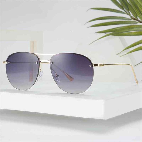 

brand design pilot sunglasses women men semi-rimless sunglasses shades for women pink glasses uv400 eyewear okulary g5343, White;black