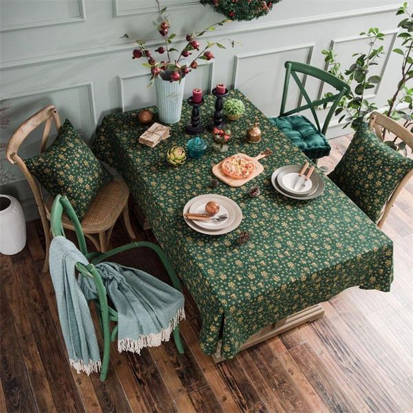 

table cloth home decor christmas gilded tablecloth wind chimes pattern xmas cotton&linen dust cover green red party decorative