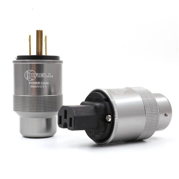 

smart power plugs one pair 24k gold plated us version plug, connector for audio diy wire