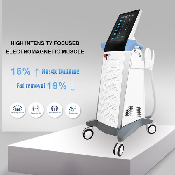 

2 handles emslim hiemt body shaping machine high intensity focused 7 tesla ems electromagnetic muscle stimulation fat burning beauty equipme
