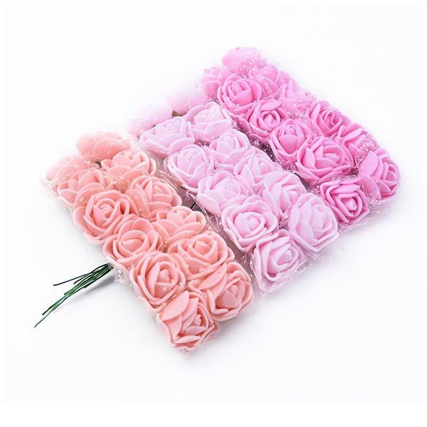 

144pcs artificial flower newyear christmas decorative wreath diy gift candy box scrapbook fake plant wedding vase for ho jlluce