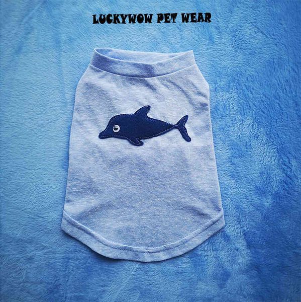 

pet cloth cat dog cotton vt dolphin pet thin spring and summer cute