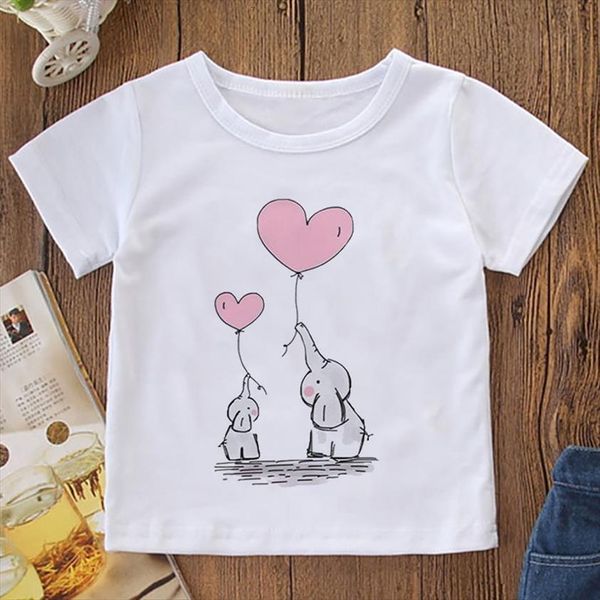 

child clothes 24m to 9 years unicorn big girl boy for teens novel short sleeve elephant pattern fashion kids t, Blue