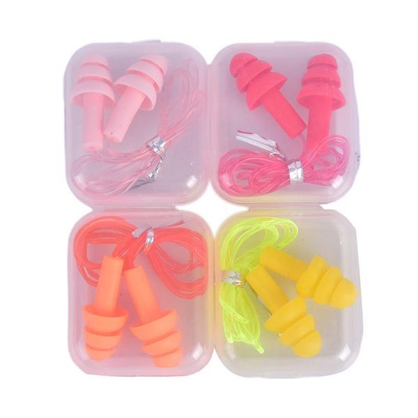 

1 pair box-packed comfort earplugs noise reduction sile soft ear plugs swimming sile earplugs protective f jllqif
