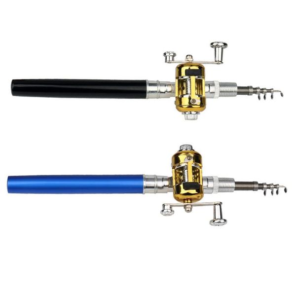 

boat fishing rods pocket mini rod pole pen shape folded river lake with reel wheel outdoor stream portable fish