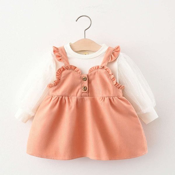 

spring wear 2021 underpants with button suspender vest skirt new children's suit h2f279, White