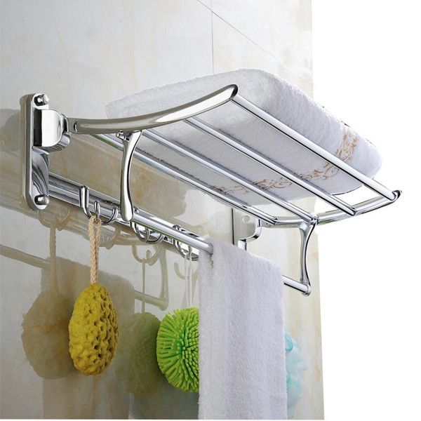 

towel racks stainless steel folding rack double with hook bathroom pendant rail