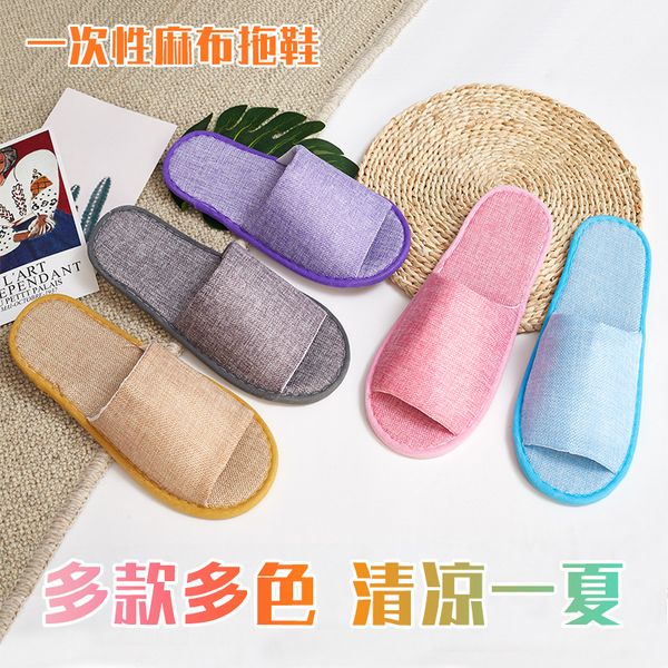 

summer color linen disposable slippers el cb home hospitality