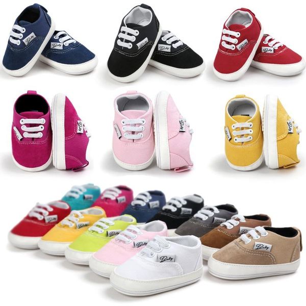 

spring baby casual sneakers baby boys girls canvas sports shoes toddler soft sole anti-slip walking shoes first walkers