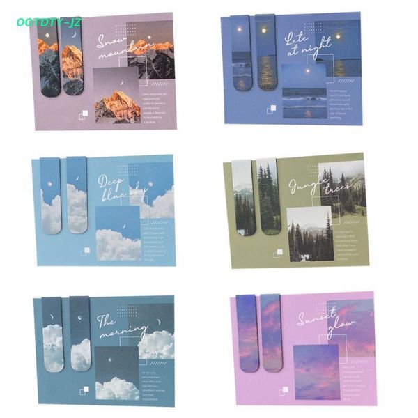 

bookmark 1 pair magnetic bookmarks classic landscape painting style page clips