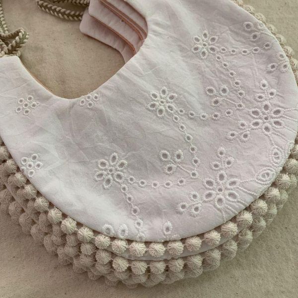 

bibs & burp cloths p15c baby cotton embroidery double side toddler saliva towel feeding