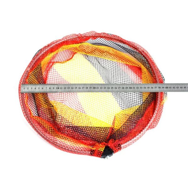 

fishing accessories fish mesh head folding frame colorful nylon hand landing net aluminum alloy