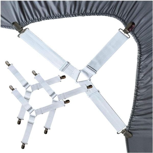

clothing & wardrobe storage 4 sheets/set bedsheet envelope elastic retaining clamp fastener mattress cover textile finishing tools