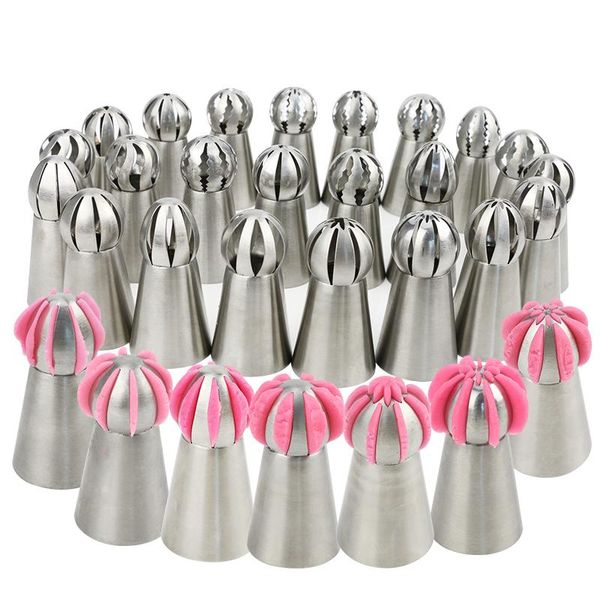 

baking & pastry tools more 20 designs russian sphere ball nozzles tips cake decoration piping 1pc