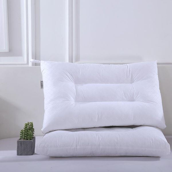 

pillow 100% cotton white fabrics memory microfiber bedding neck protection slow rebound shaped health cervical 40*60*10cm
