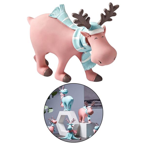 

nordic cute resin fawn doe figurines resin reindeer animal deer statue ornament home party deskdecor baby shower birthday wedding gift