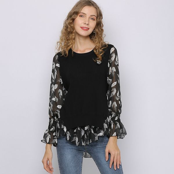 

spring summer s size pulley burnt shirt sleeves printed sewing crocheted shirts t20621 zgg7, White;black