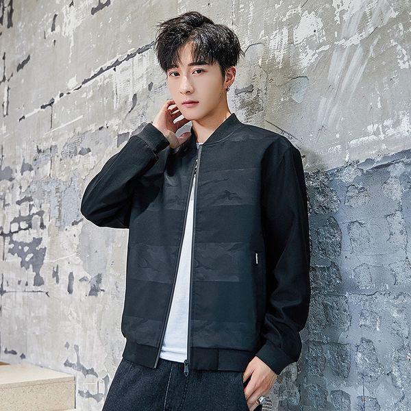 

men's 2021 spring and autumn new clothes functional tooling fashion korean jacket, Black;brown