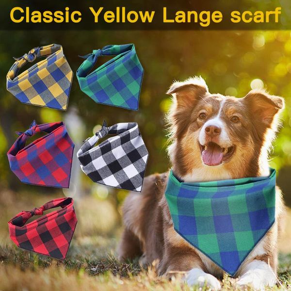 

dog bandanas classic pet scarf pet for dog cotton plaid washable bow ties collar cat scarf washable dogs accessories